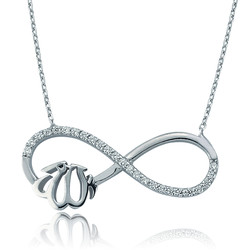 Gumush - Sterling Silver 925 Infinity Necklace for Women