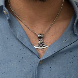 Sterling Silver 925 Allah Necklace - Thumbnail