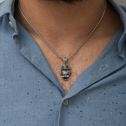 Sterling Silver 925 Allah Necklace - Thumbnail