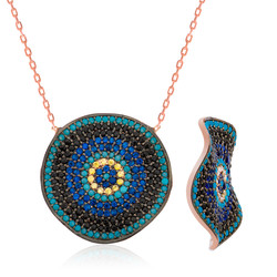Gumush - Sterling Silver 925 Evil Eye Necklace for Women