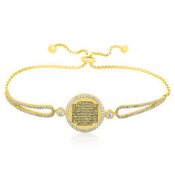 Gumush - Gümüş Gold Ayetel Kürsi Kadın Bileklik