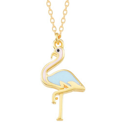 Gümüş Gold Flamingo Kadın Kolye - Thumbnail