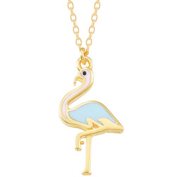 Gumush - Gümüş Gold Flamingo Kadın Kolye (1)