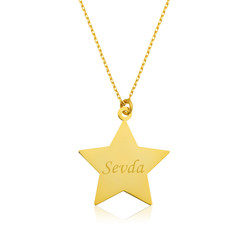 Gumush - Sterling Silver 925 Personalized Star Necklace for Women