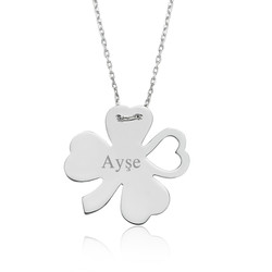 Gumush - Sterling Silver 925 Personalized Clover Necklace for Women