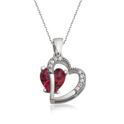 Gumush - Sterling Silver 925 Heart Necklace For Women