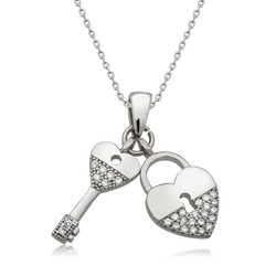 Gumush - Sterling Silver 925 Heart Necklace For Women