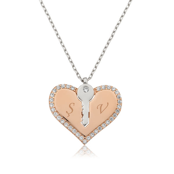 Sterling Silver 925 Heart Necklace For Women