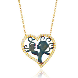 Gumush - Sterling Silver 925 Heart Necklace For Women
