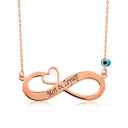 Gumush - Sterling Silver 925 Personalized Infinity Necklace for Women