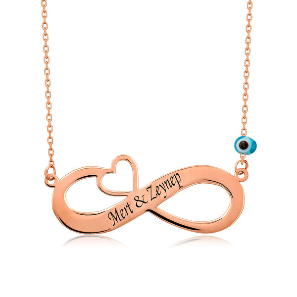 Sterling Silver 925 Personalized Infinity Necklace for Women