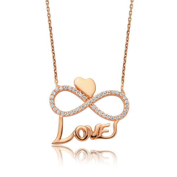 Sterling Silver 925 Infinity Necklace for Women