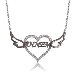 Gumush - Sterling Silver 925 Heart Necklace For Women