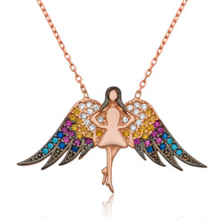 Gumush - Sterling Silver 925 Angel Necklace For Women