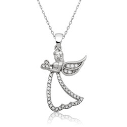 Gumush - Sterling Silver 925 Angel Wings Necklace For Women
