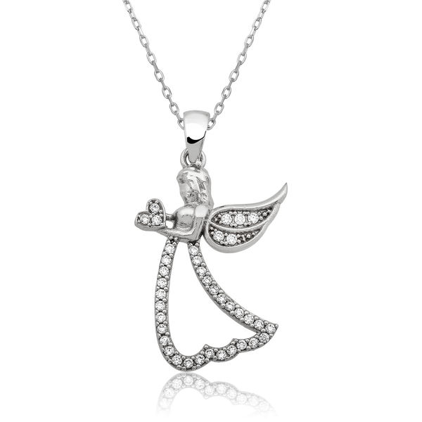 Sterling Silver 925 Angel Wings Necklace For Women