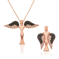 Gumush - Sterling Silver 925 Angel Wings Necklace For Women