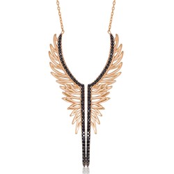 Gumush - Sterling Silver 925 Angel Wings Necklace For Women