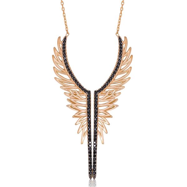 Sterling Silver 925 Angel Wings Necklace For Women