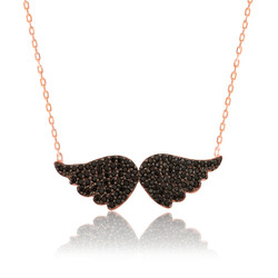 Gumush - Sterling Silver 925 Angel Wings Necklace For Women