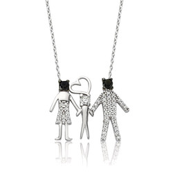 Gumush - Sterling Silver 925 Mother Necklace for Women