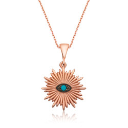 Gumush - Sterling Silver 925 Evil Eye Necklace for Women