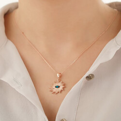 Gumush - Sterling Silver 925 Evil Eye Necklace for Women (1)