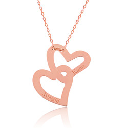Gumush - Sterling Silver 925 Personalized Heart Necklace for Women