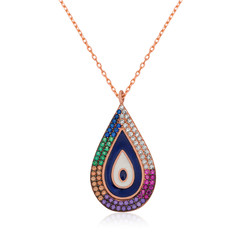 Gumush - Sterling Silver 925 Evil Eye Necklace for Women