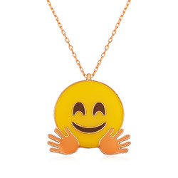 Gumush - ​Gümüş Rose El Sallayan Emoji Bayan Kolye