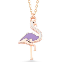 Gumush - Gümüş Rose Flamingo Kadın Kolye (1)