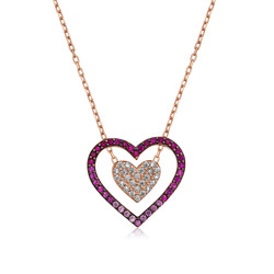 Gumush - Sterling Silver 925 Heart Necklace For Women