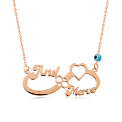 Gumush - Sterling Silver 925 Personalized Infinity Necklace for Women