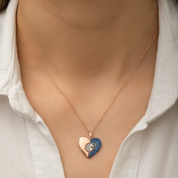 Gumush - Sterling Silver 925 Heart Necklace For Women (1)