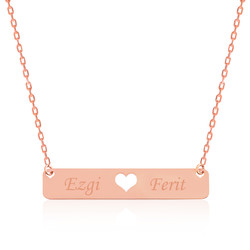 Gumush - Sterling Silver 925 Personalized Heart Necklace For Women