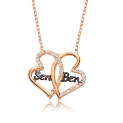 Gumush - Sterling Silver 925 Heart Necklace For Women