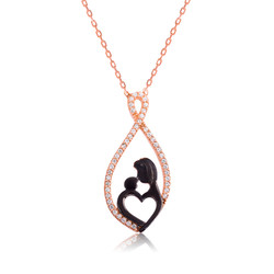 Gumush - Sterling Silver 925 Mother Necklace for Women