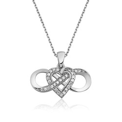 Gumush - Sterling Silver 925 Infinity Necklace for Women