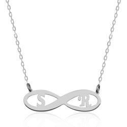 Gumush - Sterling Silver 925 Infinity Letter Necklace for Women
