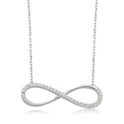 Gumush - Sterling Silver 925 Infinity Necklace for Women
