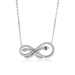 Gumush - Sterling Silver 925 Infinity Necklace for Women
