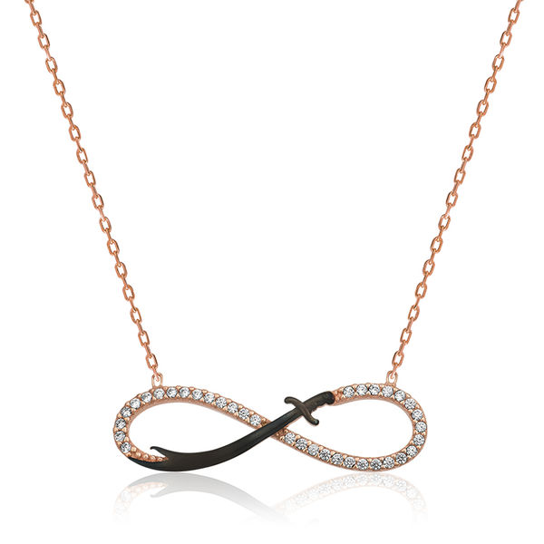 Sterling Silver 925 Infinity Necklace for Women