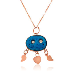 Gumush - Sterling Silver 925 Syriac Eye Necklace for Women