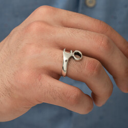 ​Gümüş Tamirci Anahtarı Erkek Yüzük - Thumbnail