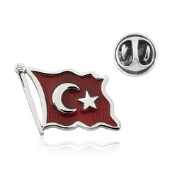 Gumush - Gümüş Türk Bayrağı Rozet