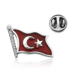 Gumush - Gümüş Türk Bayrağı Rozet