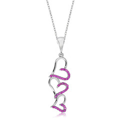 Gumush - Sterling Silver 925 Heart Necklace For Women