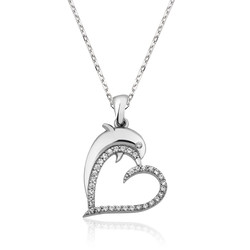 Gumush - Sterling Silver 925 Heart Necklace For Women