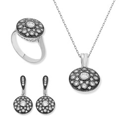 Gumush - Gümüş Elmas Modeli Bayan Set