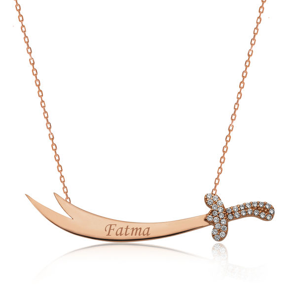 Sterling Silver 925 Personalized Sword Necklace For Women